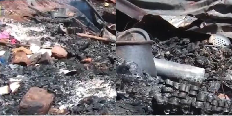 The fire aftermath at G.K Prison in Meru.